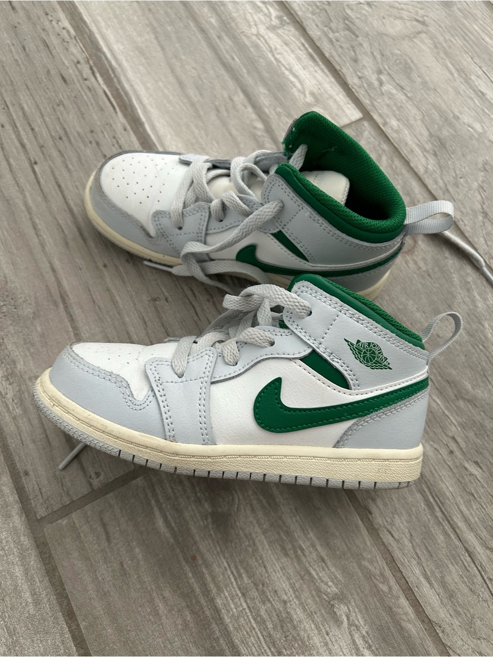 Nike Jordan Kids' Green & White High-Top Sneakers